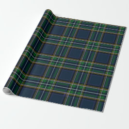 Blue Green Tartan Plaid Wrapping Paper ラッピングペーパー