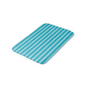Blue Green, Teal Bath Mat Stripes バスマット (アングル)