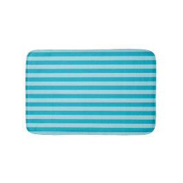 Blue Green, Teal Bath Mat Stripes バスマット