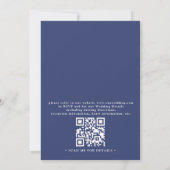 Blue Green Watercolor Elegant QR Code Wedding 招待状 (裏面)