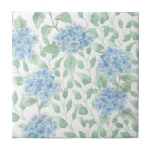 Blue Green Watercolor Wildflower タイル (正面)