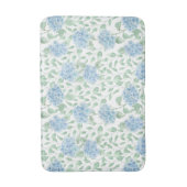 Blue Green Watercolor Wildflower バスマット (正面縦)
