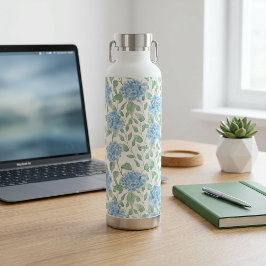 Blue Green Wildflower Watercolor ウォーターボトル