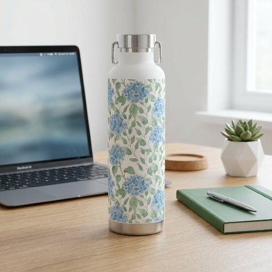 Blue Green Wildflower Watercolor ウォーターボトル