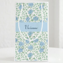 Blue Green Wildflower Watercolor Monogram