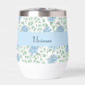 Blue Green Wildflower Watercolor Monogram Name (正面)