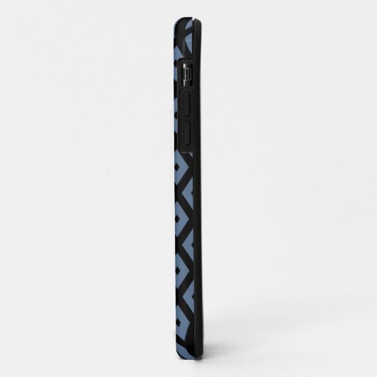 Blue grey and black diamond pattern Case-Mate iPhoneケース (裏面/左)