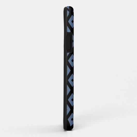 Blue grey and black diamond pattern Case-Mate iPhoneケース (裏面/右)