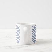 Blue grey and white diamond pattern エスプレッソカップ (裏面)