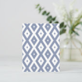 Blue grey and white diamond pattern 出欠カード (スタンド正面)