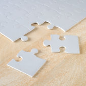 Blue Grey Black Funny Humor I Mustache ジグソーパズル (側面)