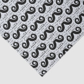 Blue Grey Black Funny Humor I Mustache 薄葉紙 (詳細)