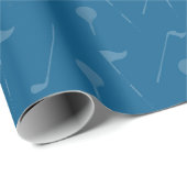 Blue Grey Golf Ball Pattern Wrapping Paper ラッピングペーパー (ロールコーナー)