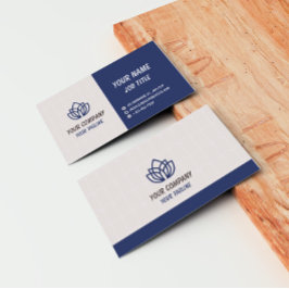 Blue Grey Minimalist Modern Company Logo 名刺