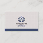 Blue Grey Minimalist Modern Company Logo 名刺 (裏面)