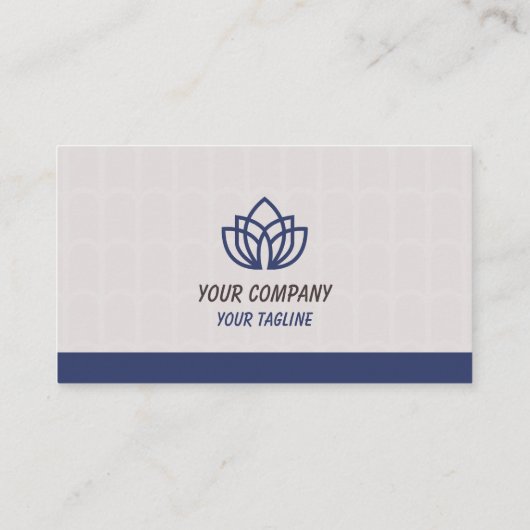 Blue Grey Minimalist Modern Company Logo 名刺 (裏面)