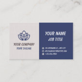 Blue Grey Minimalist Modern Company Logo 名刺 (正面)