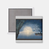 Blue grotto, Capri, Island of，イタリアヴィンテージ写真 マグネット (正面/裏面)