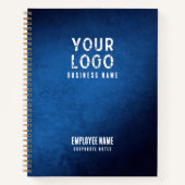 Blue Grunge Gradient Personalized Corporate Notes ノートブック (正面)