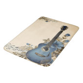 Blue Guitar Music Notes花 バスマット (アングル)