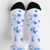 Blue Halftone Polka Sustainable Premium Crew Socks ソックス (上部)
