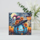 Blue Halloween Pumpkin & Color Me  カード (スタンド正面)
