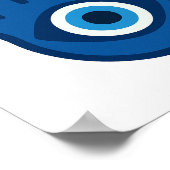 Blue Hamsa Hand - Peace Energy Poster ポスター (角)