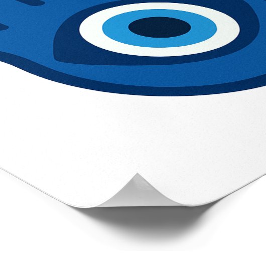 Blue Hamsa Hand - Peace Energy Poster ポスター (角)