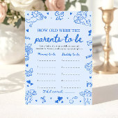 Blue Hand Drawn Baby Shower How Old Were They 招待状