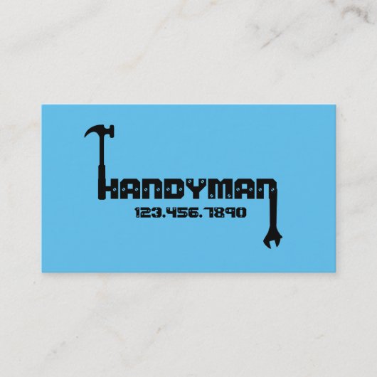 Blue Handymanモダンメンテナンス名刺 名刺 (正面)