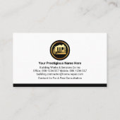 Blue Handyman Toolsタブビルダー 名刺 (裏面)