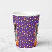 Blue Hatパーソナライズされた搭載のキッドフォトハッピーバースデー 紙コップ (右)