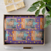 Blue Hatパーソナライズされた搭載のキッドフォトハッピーバースデー 薄葉紙 (ギフト)