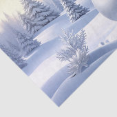 Blue Hat Snowman Christmas Tree Holiday 薄葉紙 (詳細)