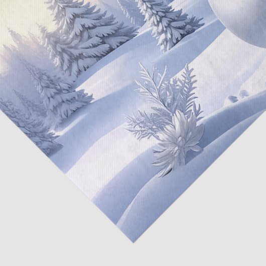 Blue Hat Snowman Christmas Tree Holiday 薄葉紙 (詳細)