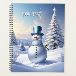 Blue Hat Snowman Christmas Tree Holiday Planner プランナー手帳