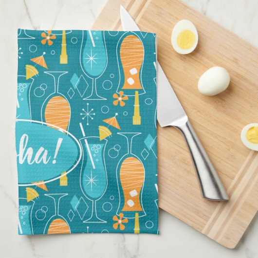 Blue Hawaii and Tropical Itch キッチンタオル (四つ折り)