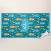 Blue Hawaii and Tropical Itch ビーチタオル (正面)