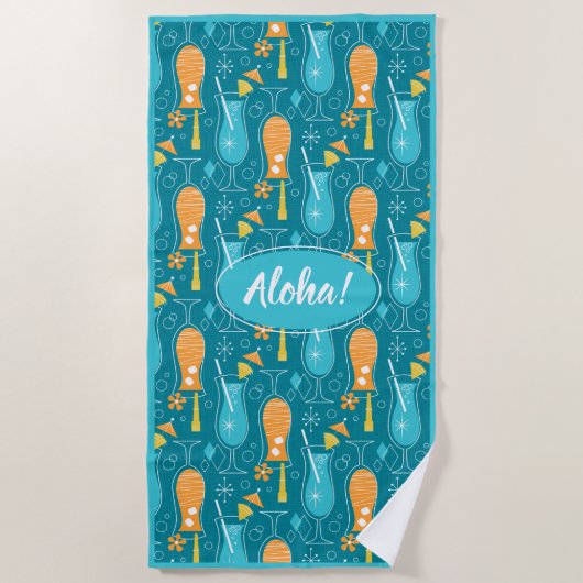 Blue Hawaii and Tropical Itch ビーチタオル (正面)