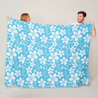 BLUE HAWAII PATTERN (BLUE) フリースブランケット