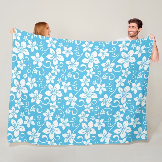 BLUE HAWAII PATTERN (BLUE) フリースブランケット (インサイチュ)