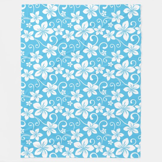 BLUE HAWAII PATTERN (BLUE) フリースブランケット (正面)