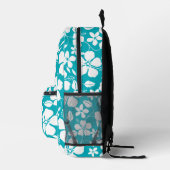 BLUE HAWAII PATTERN IN TEAL プリントバックパック (右)