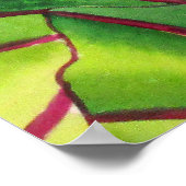 Blue Hawaii Tropical leaf foliage art ポスター (角)