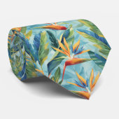 Blue hawaiian bird of paradise ネクタイ (ロール)