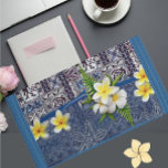 Blue Hawaiian Tapa and Plumeria Wallet ナイロン三つ折りウォレット<br><div class="desc">A Tapa Fusion (TM) design -- a J Marielle Designs exclusive. This is a stunning print for bed & bath. A traditional Hawaiian tapa with a lovely botanical overlay creates a timeless decor style. The beauty and allure of the Hawaiian islands knows no boundaries. It is a place and culture...</div>