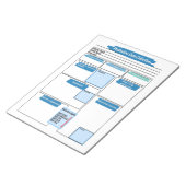 Blue Healthcare Student Medicineテンプレート ノートパッド (アングル)