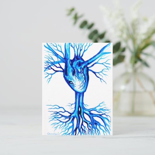 Blue heart ポストカード (スタンド正面)