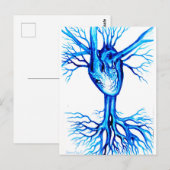 Blue heart ポストカード (正面/裏面)