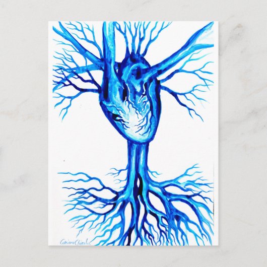 Blue heart ポストカード (正面)